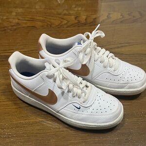 Nike White and Tan  Sneakers